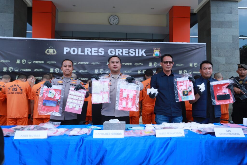 Operasi Tumpas Narkoba Semeru 2026, Polres Gresik Ungkap 14 Kasus dan Amankan 17 Tersangka