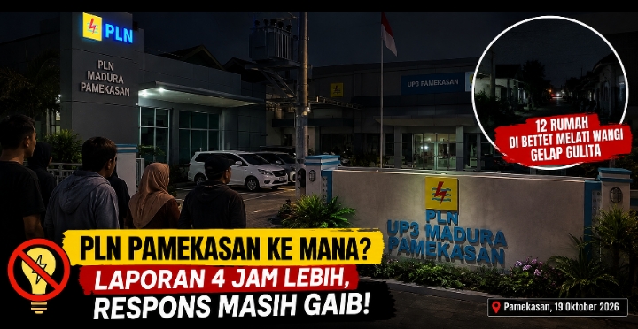 12 RUMAH DI BETTET GELAP GULITA, PLN PAMEKASAN MALAH MAIN PETAK UMPET? WARGA MELAPOR, RESPONSNYA TAK KUNJUNG KELIHATAN!